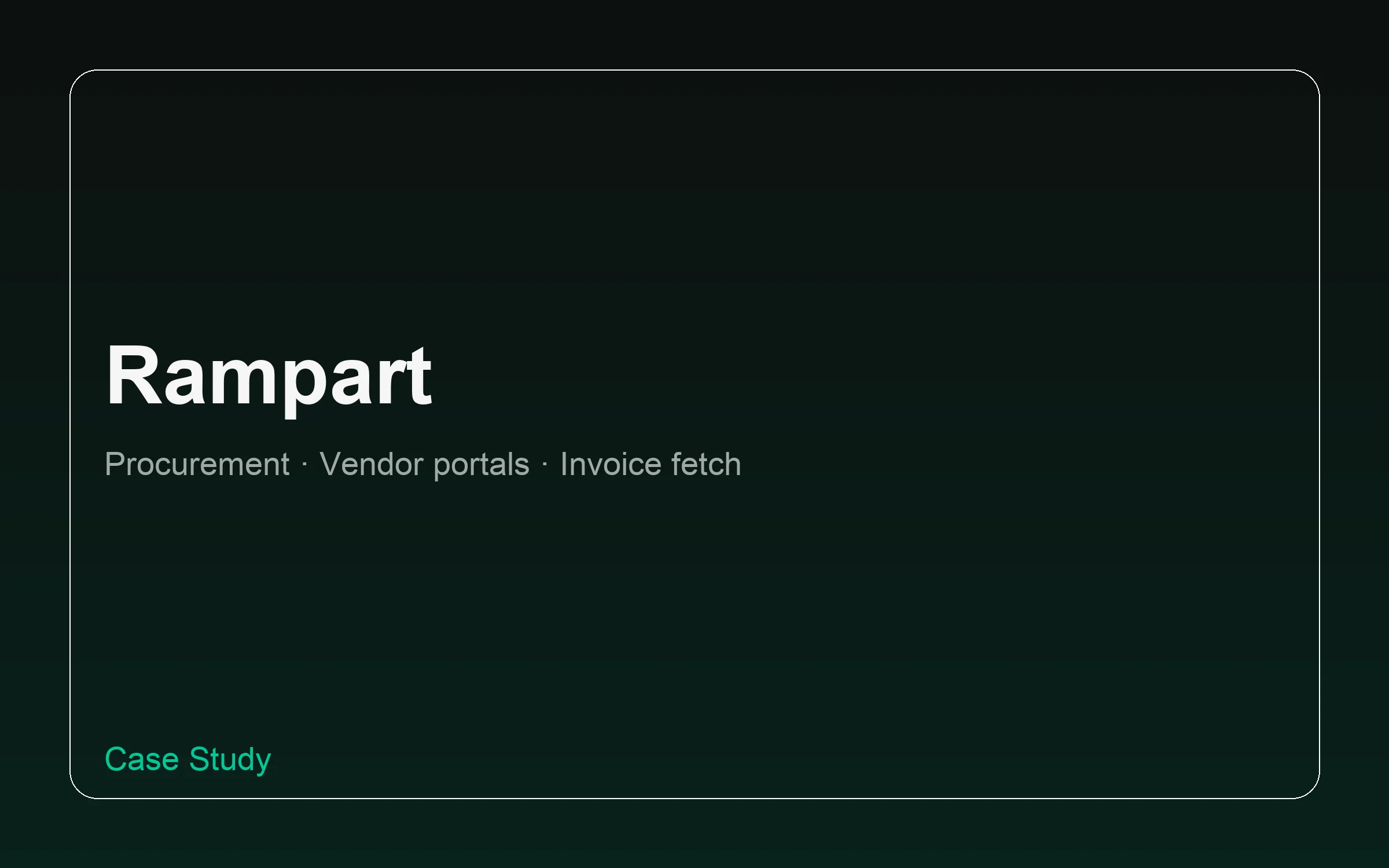 Rampart case study